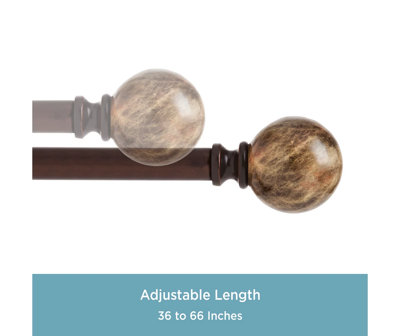 Kenney Marble 3/4" Adjustable Curtain Rod - Image 7