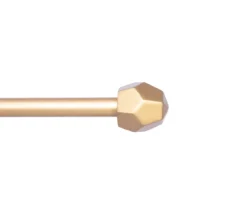 River Burnished Brass Petite Cafe 1/2" Adjustable Curtain Rod, (28"-48")